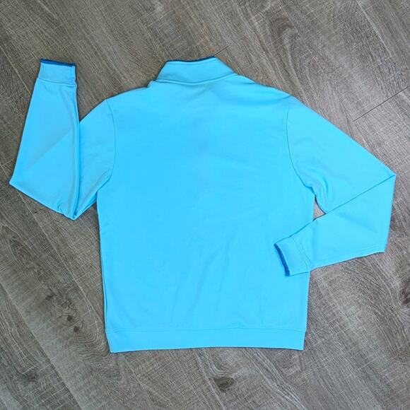 ADIDAS Men’s Light Blue Long Sleeve 1/4 Zip Pullover - Picture 8 of 8